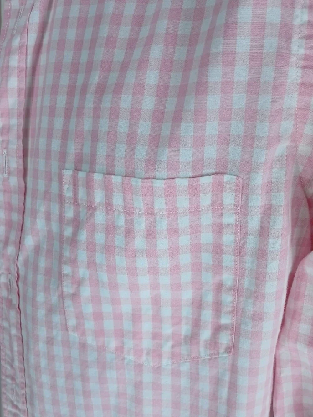 J. Crew Pink and White Gingham Shirt